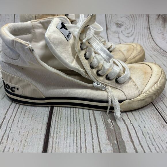 Worn Rocket Dog Jazzin Hi-Top Trainers Women's Sneakers - Picture 8 of 12